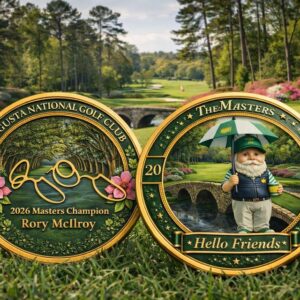 2026 Masters Champions Rory McIlroy Commemorative Coin Augusta Golf Collectible Masters Gnome Golf Gift for Him