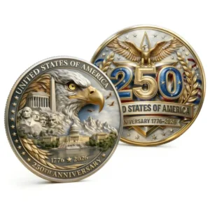 2026 USA 250th Anniversary Coin Eagle Mount Rushmore Patriotic Gift Decor