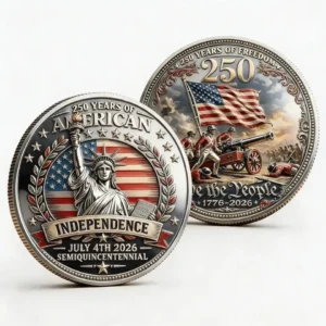 2026 USA Independence Coin 250 Years Freedom Liberty Patriotic Gift Decor