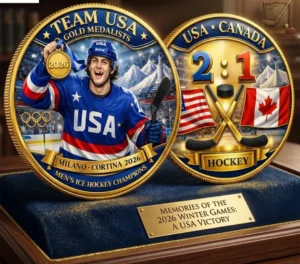 2026 Winter Olympics Defeats Canada 2 1 Hockey Final Coin