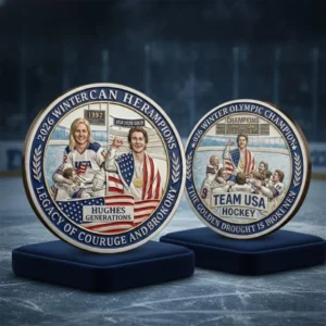 Jack Hughes 2026 Winter Olympic Gold Commemorative Coin