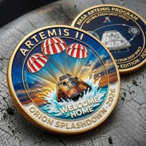 Artemis II Orion Splashdown 2026 Commemorative Challenge Coin