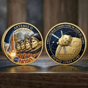 NASA Artemis II Crewed Lunar Flyby Coin April 2026 Deep Space Mission Coin