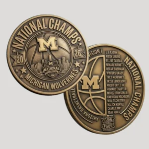 Michigan Wolverines 2026 Men's Basketball National Champs Coin