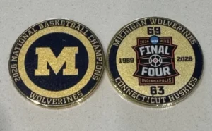 Challenge Tribute Coin Michigan Wolverines 2026 National Basketball Champions