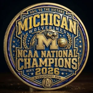 Michigan Wolverines 2026 NCAA National Champions Coin Legendary Run Medal