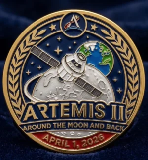 NASA Artemis II Coin Around The Moon And Back April 1 2026 Space Mission Medal