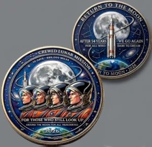 Artemis II Lunar Mission Commemorative Coin - 2026 Crewed Moon Coin