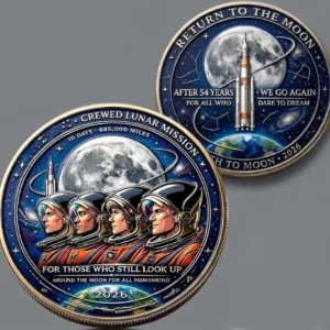 Artemis II Lunar Mission Commemorative Coin - 2026 Crewed Moon Coin