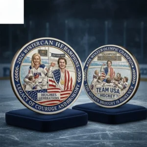 Jack Hughes 2026 Winter Gold Commemorative Coin