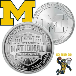 Michigan Wolverines NCAA 2026 Men's Basketball National Champions Coin