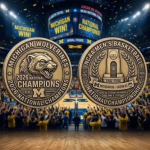 Michigan Wolverin 2026 Mens Basketball Champions Commemorative Challenge Coin