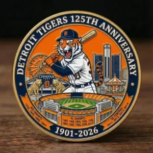 Detroit City Tiger 125Th Anniversary Commemorative Coin 2026