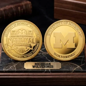 Michigan Wolverines 2026 Men's Basketball National Champions Commemorative Coin