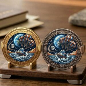 Artemis II Splashdown 2026 Commemorative Coin NASA Moon Mission Collectible Gift
