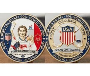 Jack Hughes Champions Of The 25Th Winter Olympics 2026 Commemorative Coin