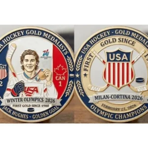 Jack Hughes Champions Of The 25Th Winter Olympics 2026 Commemorative Coin