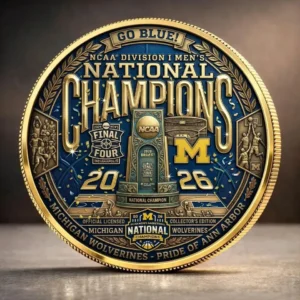 Michigan 2026 Men's Basketball National Champions Commemorative Coin For Basketball Fans