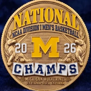 Michigan Wolverines 2026 National Champions NCAA Basketball Commemorative Coin