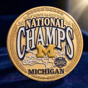 Michigan Wolverines 2026 NCAA National Champions Gold Coin University Medal