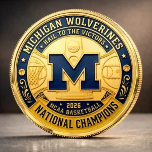Michigan 2026 Men's Basketball National Champions Hail To The Victors Coin