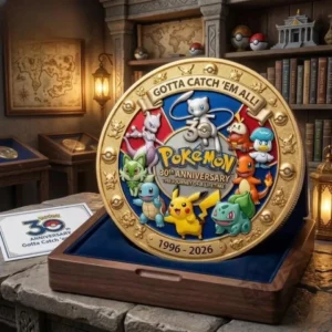 Pokemon 30Th Anniversary 1996-2026 Commemorative Gift For Fans Coin