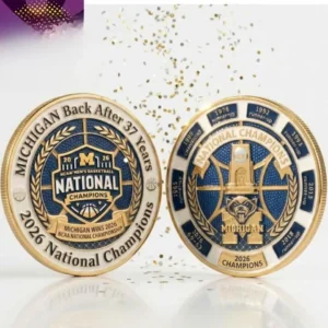 Wolverines 2026  National Champions Commemorative Coin Back After 37 Years