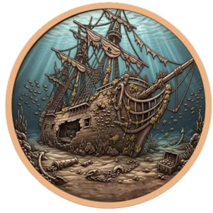 Shipwreck Colorized 5 Oz Coin Liberia 2026