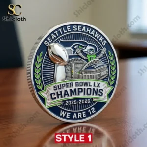 Seattle Seahawks Super Bowl LX Champions 2026 Coin
