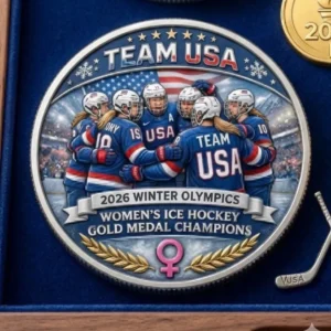 Team USA 2026 Olympics Ice Hockey Gold Medal Champions Coin