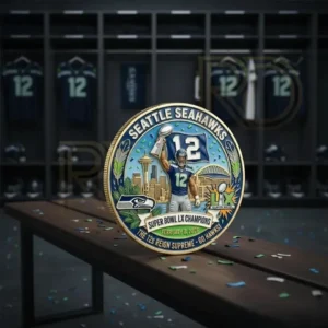 Seattle Seahawk Go Hawks Super Bowl Champions February 2026 Coin