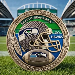 Seattle Seahawks Coin 50th Anniversary 2026