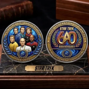 Startrek 60th Anniversary 2026 Commemorative Coin (2 sided print)