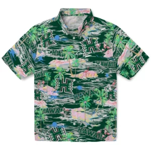 Hawaii Rainbow Warriors Flamingo Retreat 2026 Hawaiian Shirt