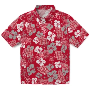 Houston Cougars Hibiscus Bloom Hawaiian Shirt