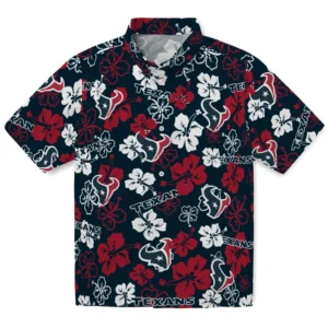 Houston Texans Hibiscus Bloom Hawaiian Shirt