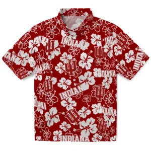 Indiana Hoosiers Hibiscus Bloom Hawaiian Shirt