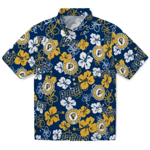 Indiana Pacers Hibiscus Bloom Hawaiian Shirt