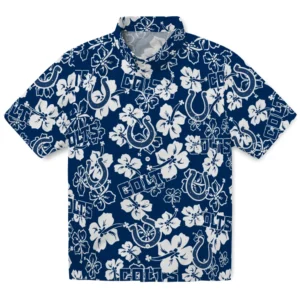 Indianapolis Colts Hibiscus Bloom Hawaiian Shirt