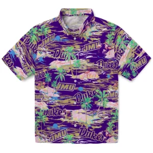 James Madison Dukes Flamingo Retreat 2026 Hawaiian Shirt