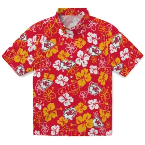 Kansas City Chiefs Hibiscus Bloom Hawaiian Shirt