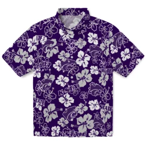 Kansas State Wildcats Hibiscus Bloom Hawaiian Shirt