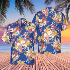 MASH Hawkeye Pierce Hibiscus White Flowers Hawaiian Shirt