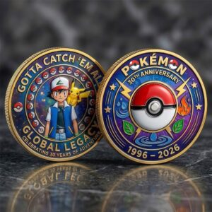 Pokemon Gotta Catch 'Em All 30Th Anniversary Commemorative Coin