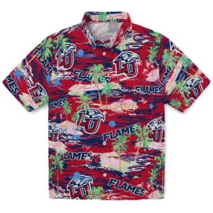 Liberty Flames Flamingo Retreat 2026 Hawaiian Shirt