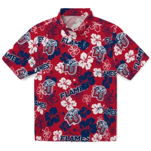Liberty Flames Hibiscus Bloom Hawaiian Shirt