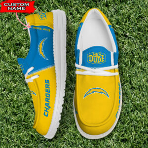 Los Angeles Chargers Custom Name Teams 2026 Hey Dude Shoes