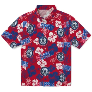 Los Angeles Clippers Hibiscus Bloom Hawaiian Shirt