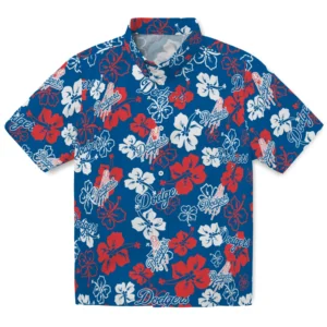 Los Angeles Dodgers Hibiscus Bloom Hawaiian Shirt