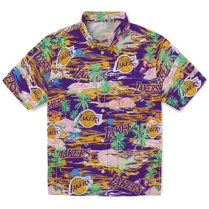 Los Angeles Lakers Flamingo Retreat 2026 Hawaiian Shirt